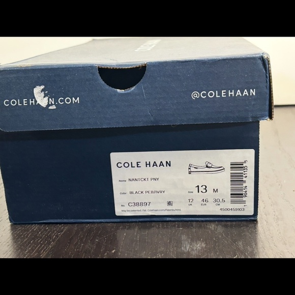 Cole Haan Nantucket Pebbled Leather Penny Loafers Shoes Black Mens Size 13M main image 12
